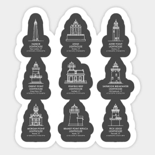 Lighthouses of Long Island Sound (Volume 1) Sticker